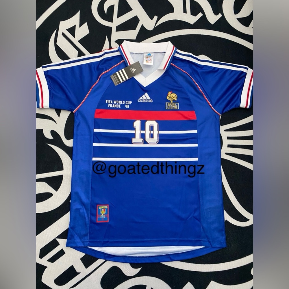 Adidas Retro Vintage Zinedine Zidane #10
France Fifa World Cup 1998 Final Jersey